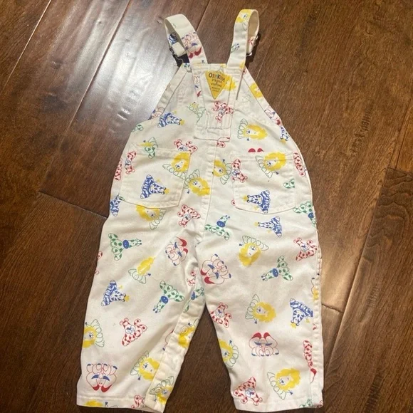Vintage Oshkosh Overalls zoo animals size 18M boys - Picture 2 of 6